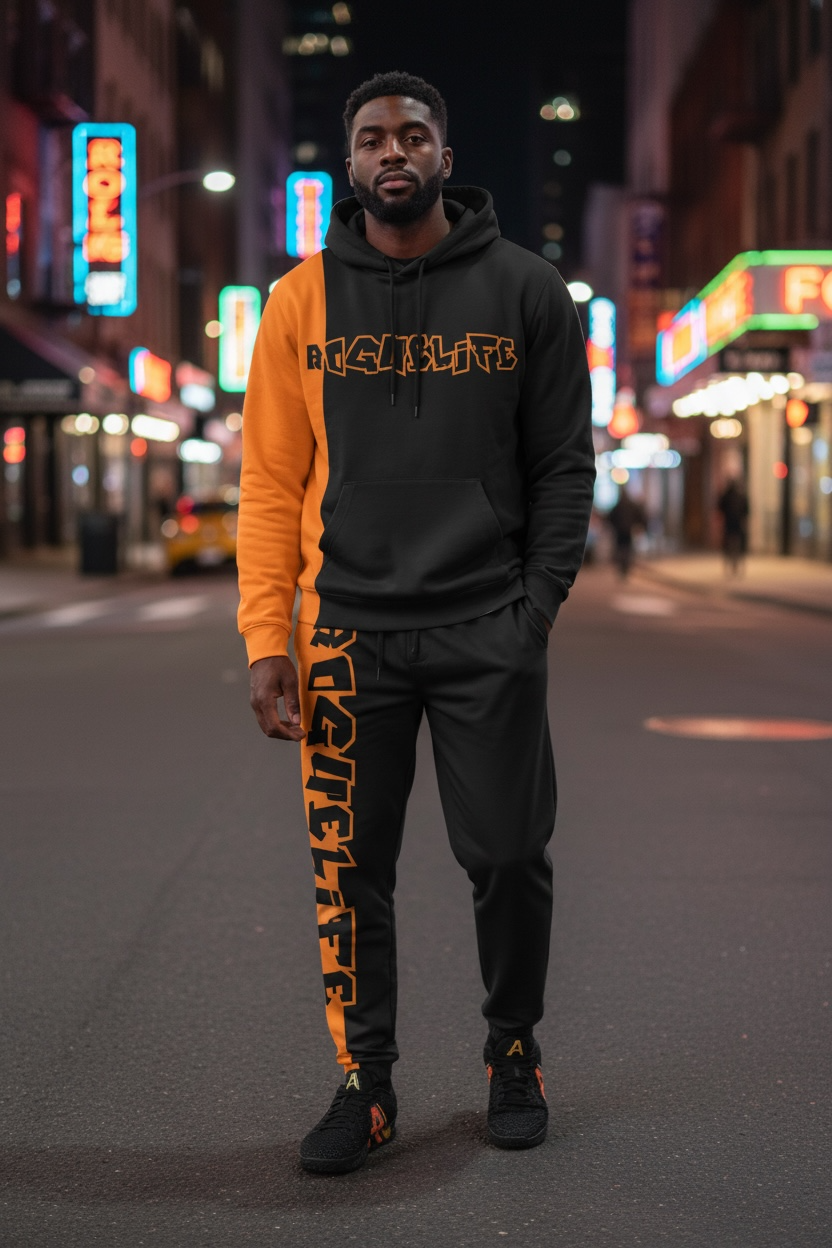 Roguelife Bold Sweat Suit - Orange